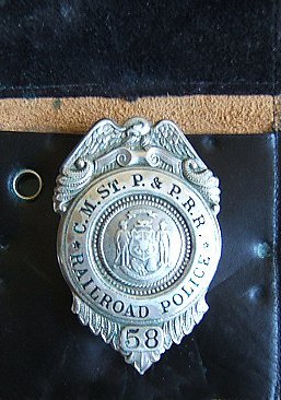 C.M.St.P.&P Railroad Police Badge