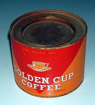 Golden Cup Coffee Cardboard Container